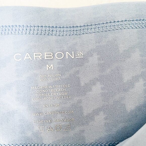 🦋 CARBON38 High Rise Full-length Legging in Houndstooth Takara Shine Blue - Picture 4 of 4